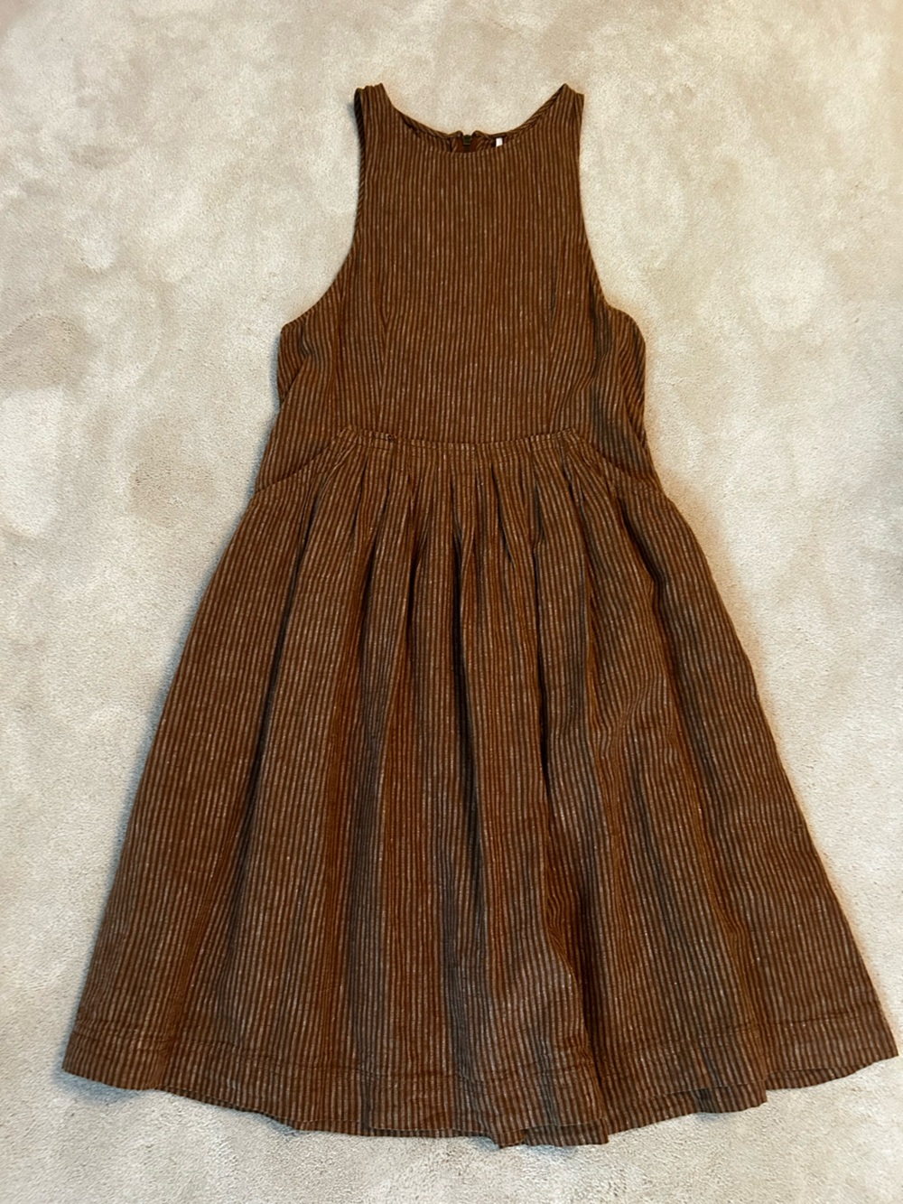 Free People Rusty Brown drop waist midi dress